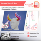 Prop Pattern: Varesa Horn & Accessories from Genshin Impact Cosplay Template Blueprint PDF
