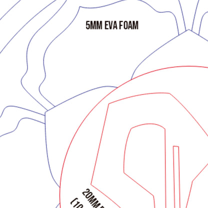 Prop Pattern: Wanderer Hat from Genshin Impact Cosplay Template Blueprint PDF