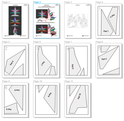 Prop Pattern: White Diamond Head from Steven Universe Cosplay Template Blueprint PDF