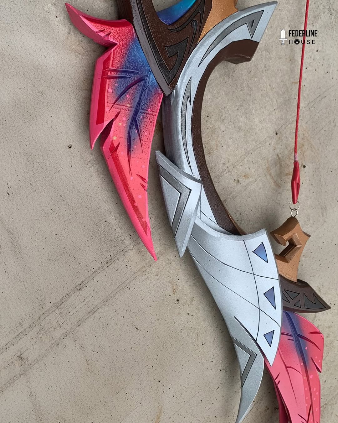 Prop_Template_Chasca_Bow_Astral_Vulture_Crimson_Plume_EVA_Foam_Pattern_for_Genshin_Impact_Cosplay