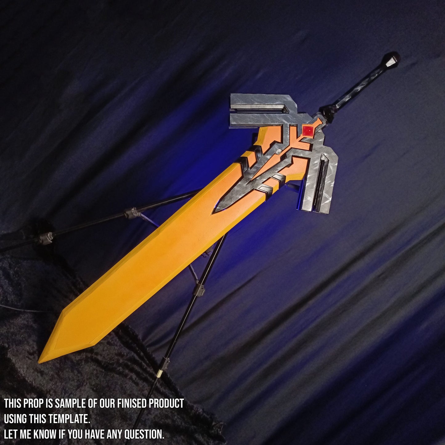 Pattern + Video on Youtube : Magik Sword from Marvel Rivals Cosplay Template Blueprint PDF