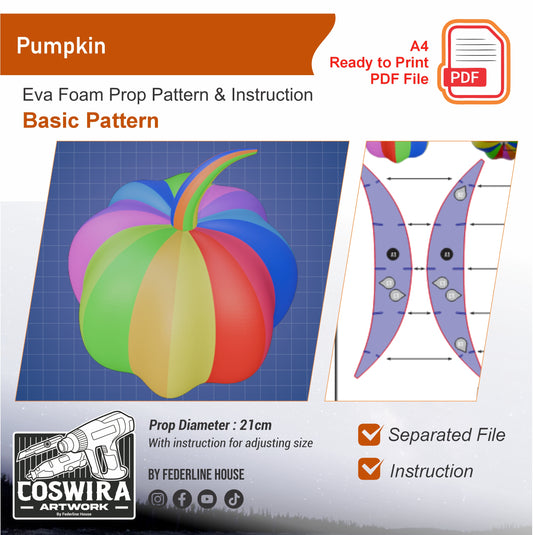 Prop Pattern: Pumpkin Basic Pattern Template PDF