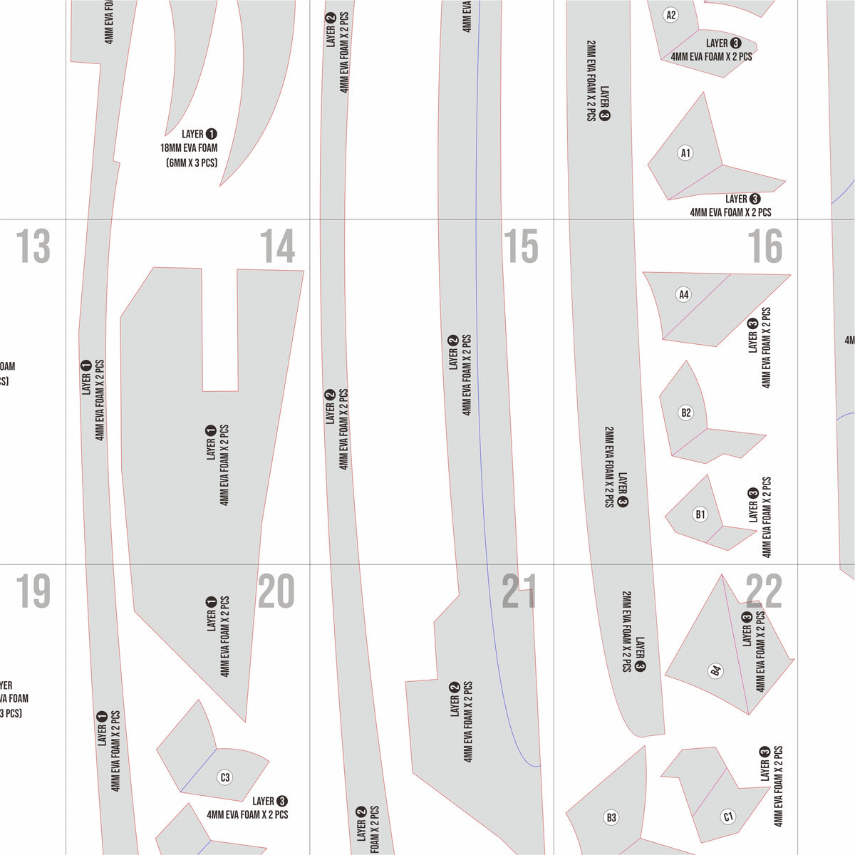 Rathalos Shell Pattern Rathalos Longsword Prop Pattern Template – EVA Foam Cosplay PDF Inspir ...