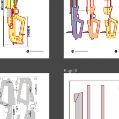 Rebecca Guts Shotgun Prop Pattern Template – EVA Foam Pattern for Cosplay and DIY Builds Inspired by Cyberpunk 2077
