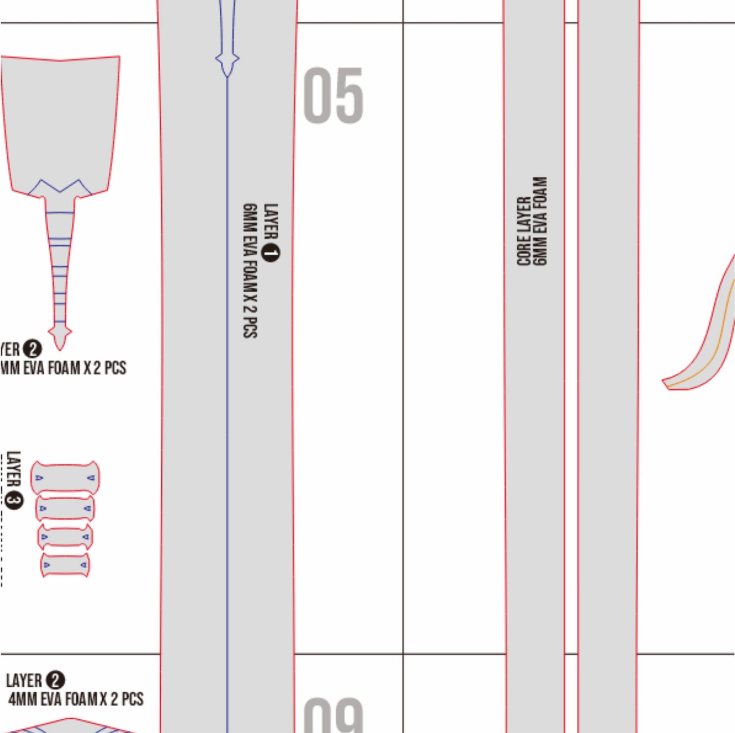 Rebellion Sword Prop Pattern Template – EVA Foam Pattern for Cosplay and DIY Builds Inspired by Devil May Cry