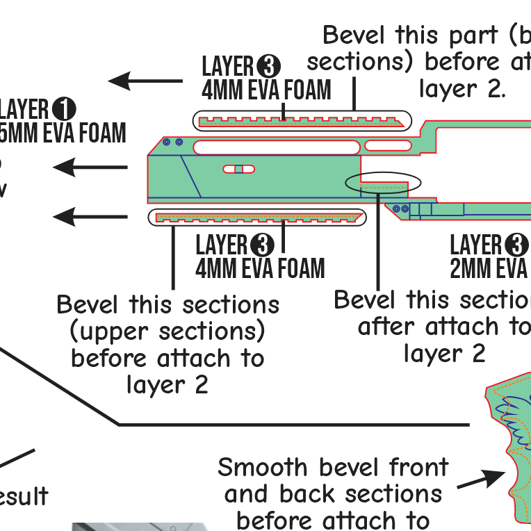 Requiem Pistol Prop Pattern Template – EVA Foam Pattern for Cosplay and DIY Builds Inspired by Resident Evil Requiem