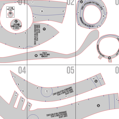 Riyo Echo Mask & Full Face Mask Prop Pattern Template – EVA Foam Pattern for Cosplay and DIY Builds Inspired by Gachiakuta Anime