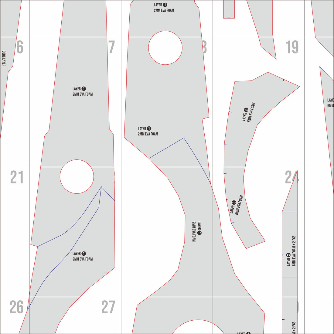 Props Patterning Examples Riyo’s Reaper Scissors Prop Pattern Template – EVA Foam Pattern for Co ...