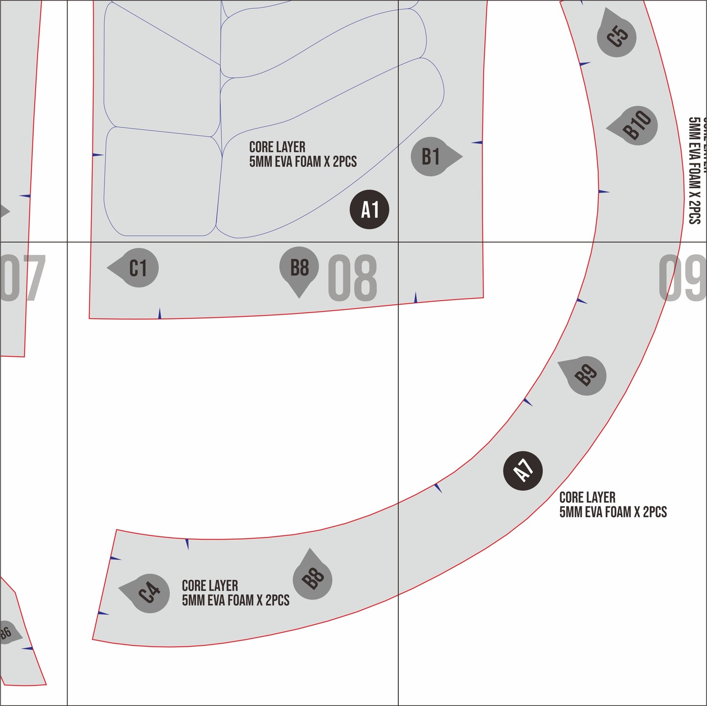 Roman Breastplate Prop Pattern Template – EVA Foam Pattern for Cosplay and DIY Builds Inspired by Historical Roman Armor
