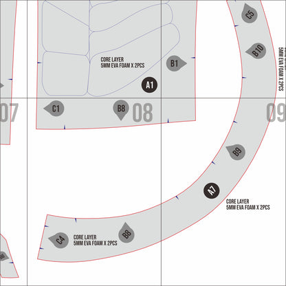 Roman Breastplate Prop Pattern Template – EVA Foam Pattern for Cosplay and DIY Builds Inspired by Historical Roman Armor