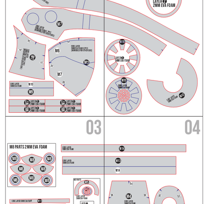 Rudo Mask Prop Pattern Template – EVA Foam Pattern for Cosplay & DIY Builds Inspired by Gachiakuta