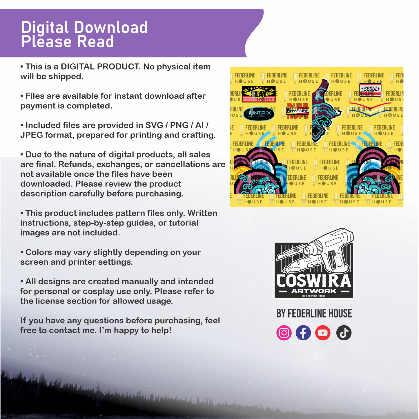 Rumi "How It’s Done" Jacket Patches Design Template – AI, SVG, PNG & JPEG Files for Cosplay and DIY Builds Inspired by Anime Style