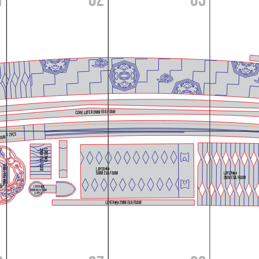 Sacred Sword Prop Pattern Template – EVA Foam Pattern for Cosplay & DIY Builds Inspired by Silent Hill F