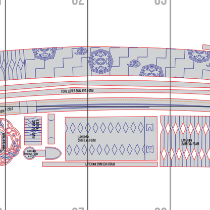 Sacred Sword Prop Pattern Template – EVA Foam Pattern for Cosplay & DIY Builds Inspired by Silent Hill F