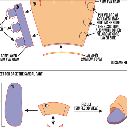 Senshi Armor Prop Pattern Template – EVA Foam Pattern for Cosplay & DIY Builds Inspired by Dungeon Meshi