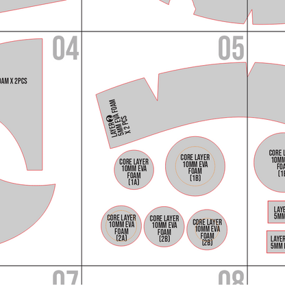 Senshi Axe Prop Pattern Template – EVA Foam Cosplay Pattern Inspired by Dungeon Meshi