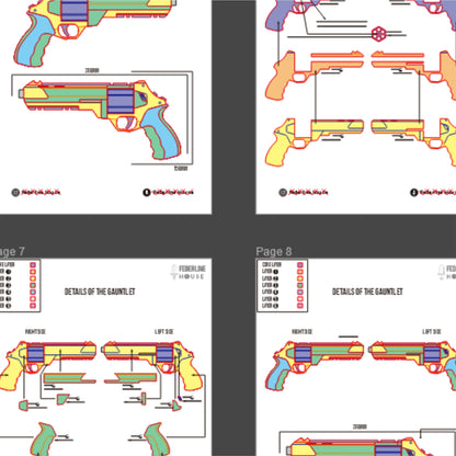 Sheriff Default Skin Gun Prop Pattern Template – EVA Foam Pattern for Cosplay and DIY Builds Inspired by Valorant Game