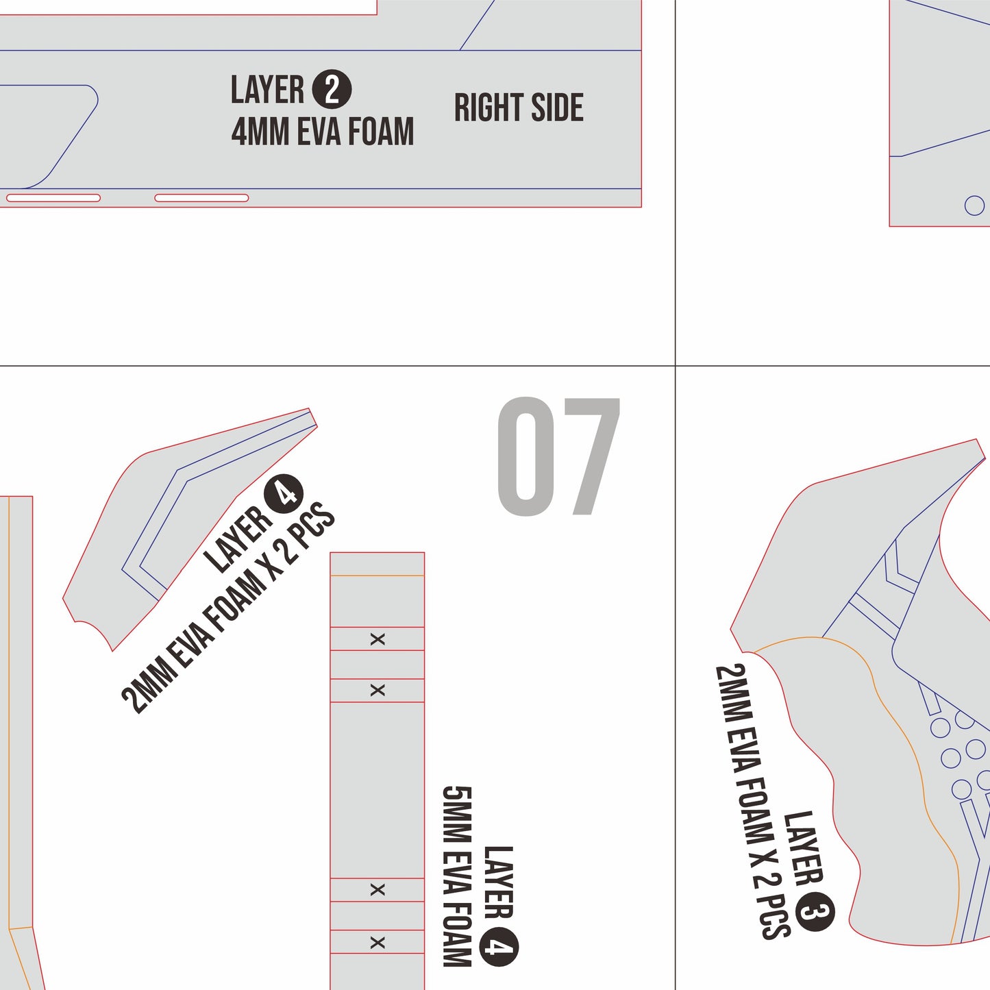Sheriff Mythmaker Gun Prop Pattern Template – EVA Foam Pattern for Cosplay and DIY Builds Inspired by Valorant