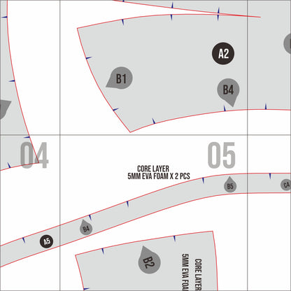 Short Breastplate Prop Pattern Template – EVA Foam Pattern for Cosplay and DIY Builds Inspired by Fantasy Armor