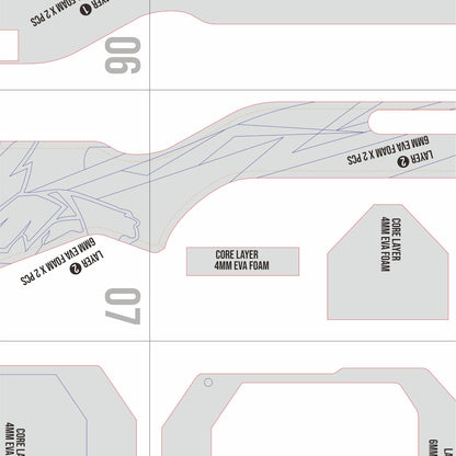 Shotgun M590 Prop Pattern Template – EVA Foam Pattern for Cosplay and DIY Builds Inspired by Free Fire