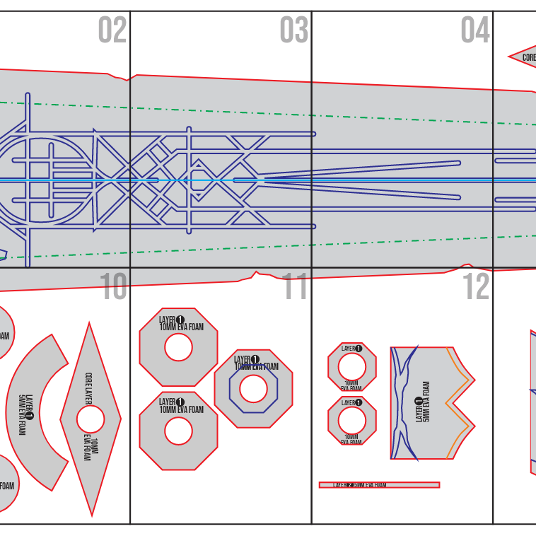 Simoso – Simon’s Sword Prop Pattern Template – EVA Foam Pattern for Cosplay & DIY Builds Inspired by Clair Obscur: Expedition 33