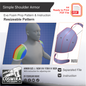Simple Shoulder Armor Basic Pattern Template – EVA Foam Pattern for Cosplay & DIY Builds
