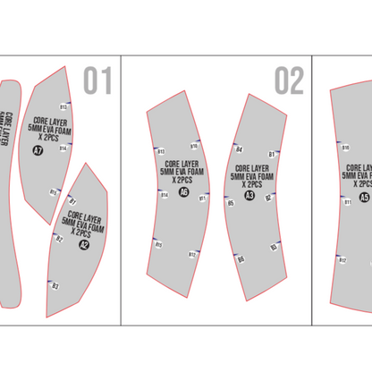 Simple Shoulder Armor Basic Pattern Template – EVA Foam Pattern for Cosplay & DIY Builds