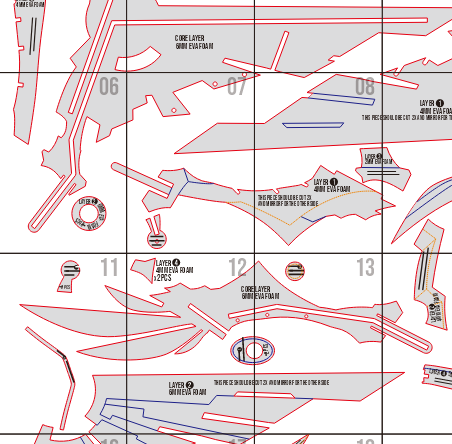 Skyward Harp Prop Pattern Template – EVA Foam Pattern for Cosplay & DIY Builds Inspired by Genshin Impact