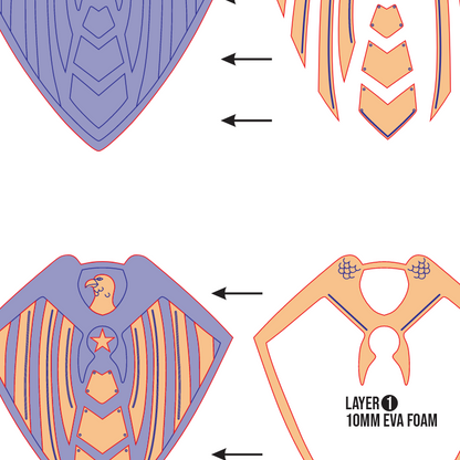 Soldier Boy Shield Prop Pattern Template – EVA Foam Pattern for Cosplay and DIY Builds Inspired by The Boys