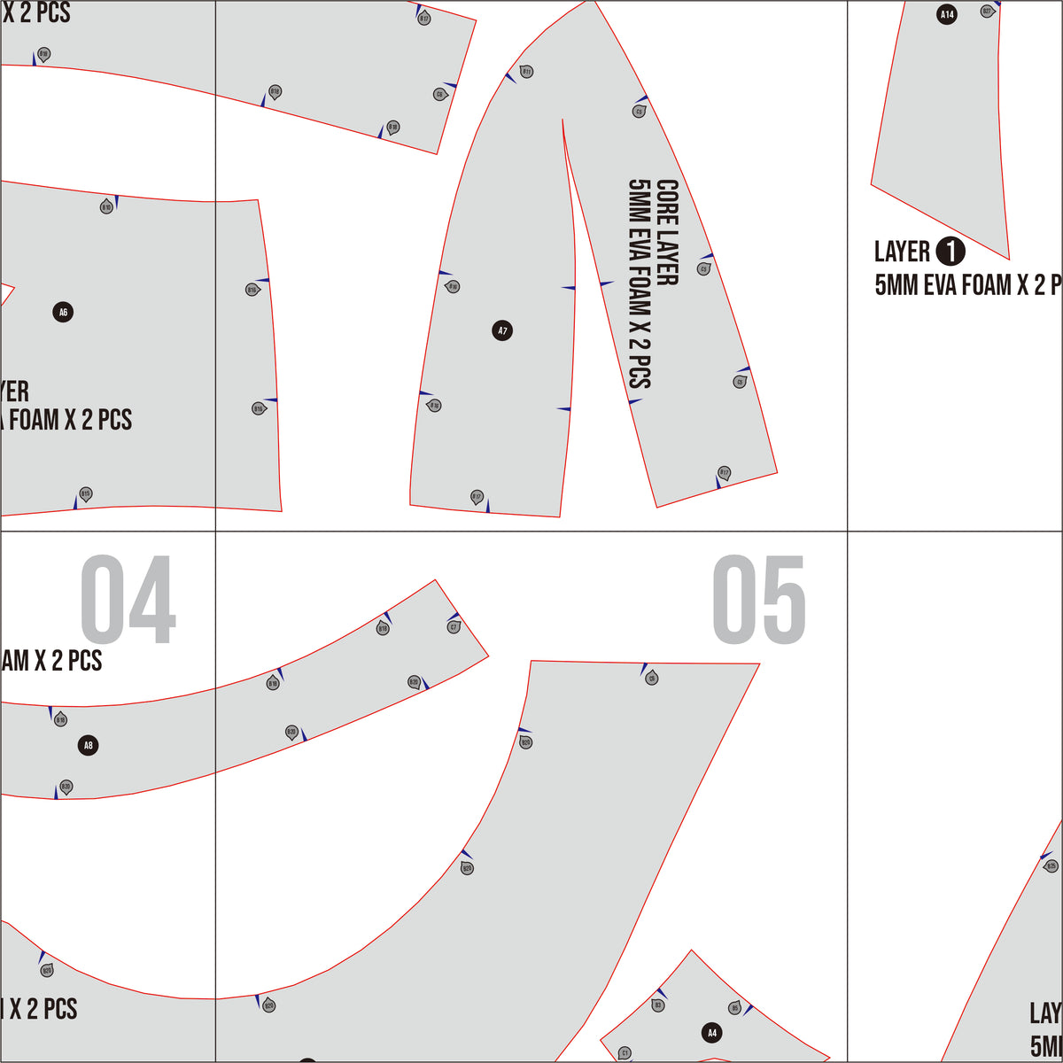 Pattern Helmet Half Sonar’s Helmet Prop Pattern Template – EVA Foam Pattern for Cosplay ...