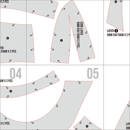 Sonar’s Helmet Prop Pattern Template – EVA Foam Pattern for Cosplay & DIY Builds Inspired by Dispatch