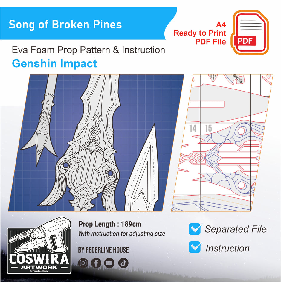Genshin Impact Cosplay Prop Pattern – Page 3 – Coswira Artwork