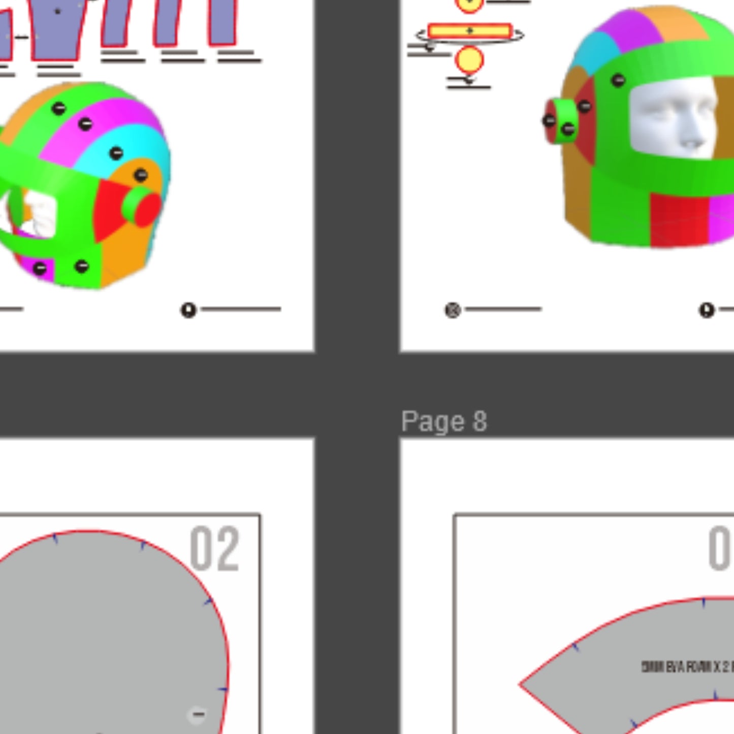 Space Helmet Prop Pattern Template – EVA Foam Basic Pattern for Cosplay & DIY Builds
