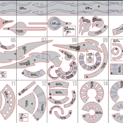 Staff of Homa Prop Pattern Template – EVA Foam Pattern for Cosplay & DIY Builds Inspired by Genshin Impact