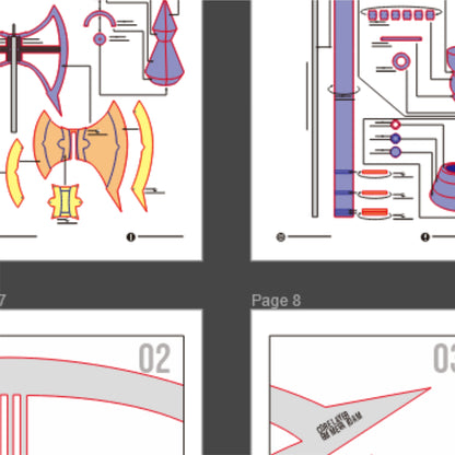 Stark Axe Prop Pattern Template – EVA Foam Pattern for Cosplay & DIY Builds Inspired by Sousou no Frieren