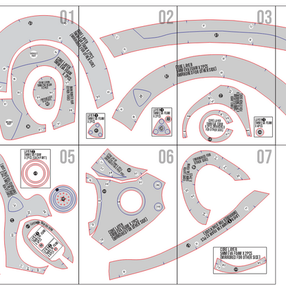 Steampunk Mask Prop Pattern Template – EVA Foam Basic Pattern for Cosplay & DIY Builds