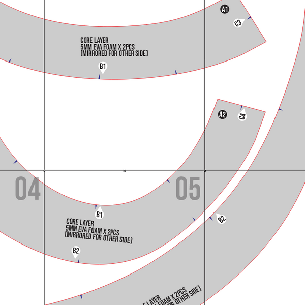 Strong Hero Round Armor Collar Prop Pattern Template – Basic EVA Foam ...