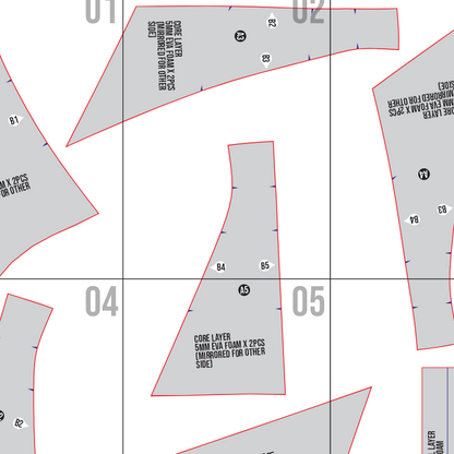Superhero Curl Armor Collar Prop Pattern Template – Basic EVA Foam Pattern for Cosplay and DIY