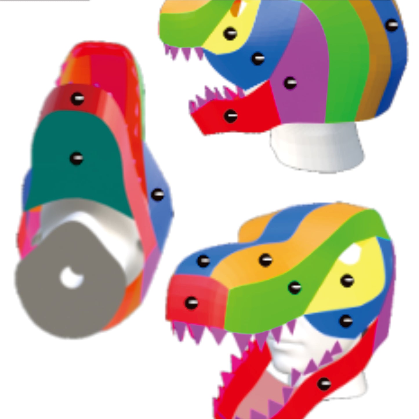 T-Rex Helmet Prop Pattern Template – EVA Foam Basic Pattern for Cosplay & DIY Builds