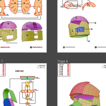 Clone Trooper Pilot Phase 2 Helmet Prop Pattern Template – EVA Foam Pattern for Cosplay and DIY Builds Inspired by Star Wars TCW