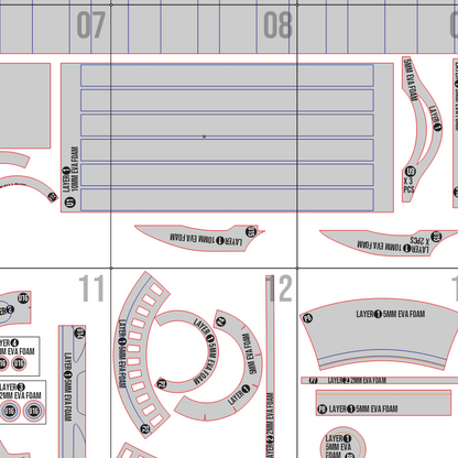 Tamsy Weapon Prop Pattern Template – EVA Foam Pattern for Cosplay and DIY Builds Inspired by Fantasy Weapon Design