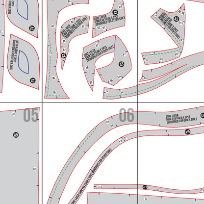 Tengen Mask Prop Pattern Template – EVA Foam Pattern for Cosplay & DIY Builds Inspired by Jujutsu Kaisen