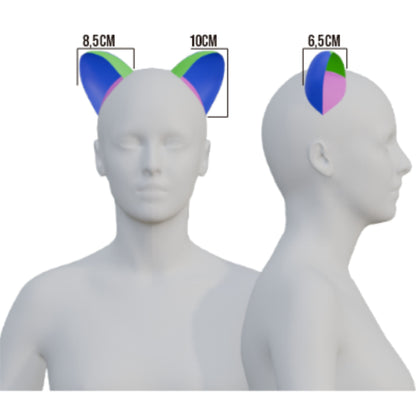 Tiger Ears Prop Pattern Template – EVA Foam Pattern for Cosplay and DIY Builds Inspired by Animal Fantasy Style