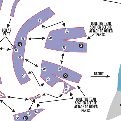 Trobbio Mask Prop Pattern Template – EVA Foam Cosplay PDF Inspired by Hollow Knight