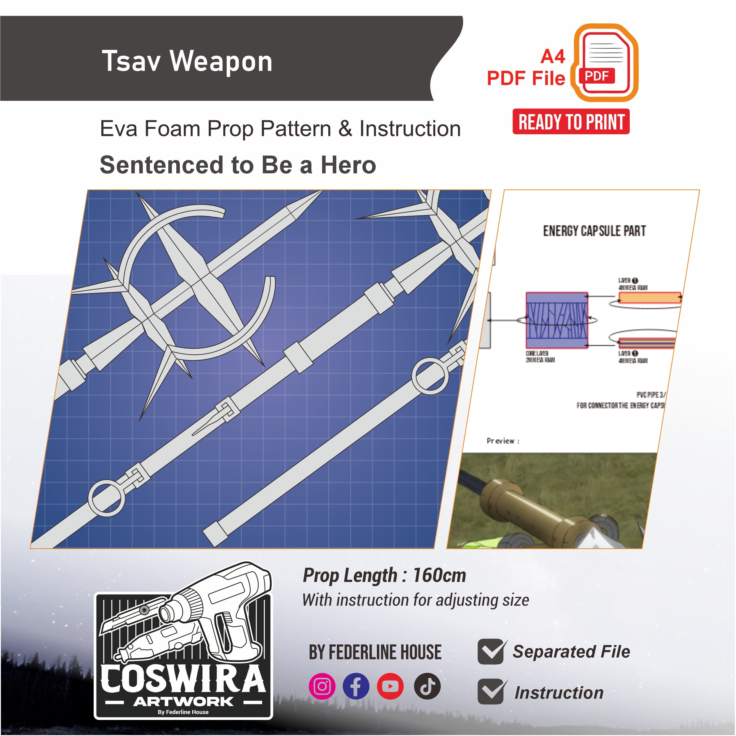 Sentenced To Be Hero Prop Pattern Pattern – Coswira Artwork