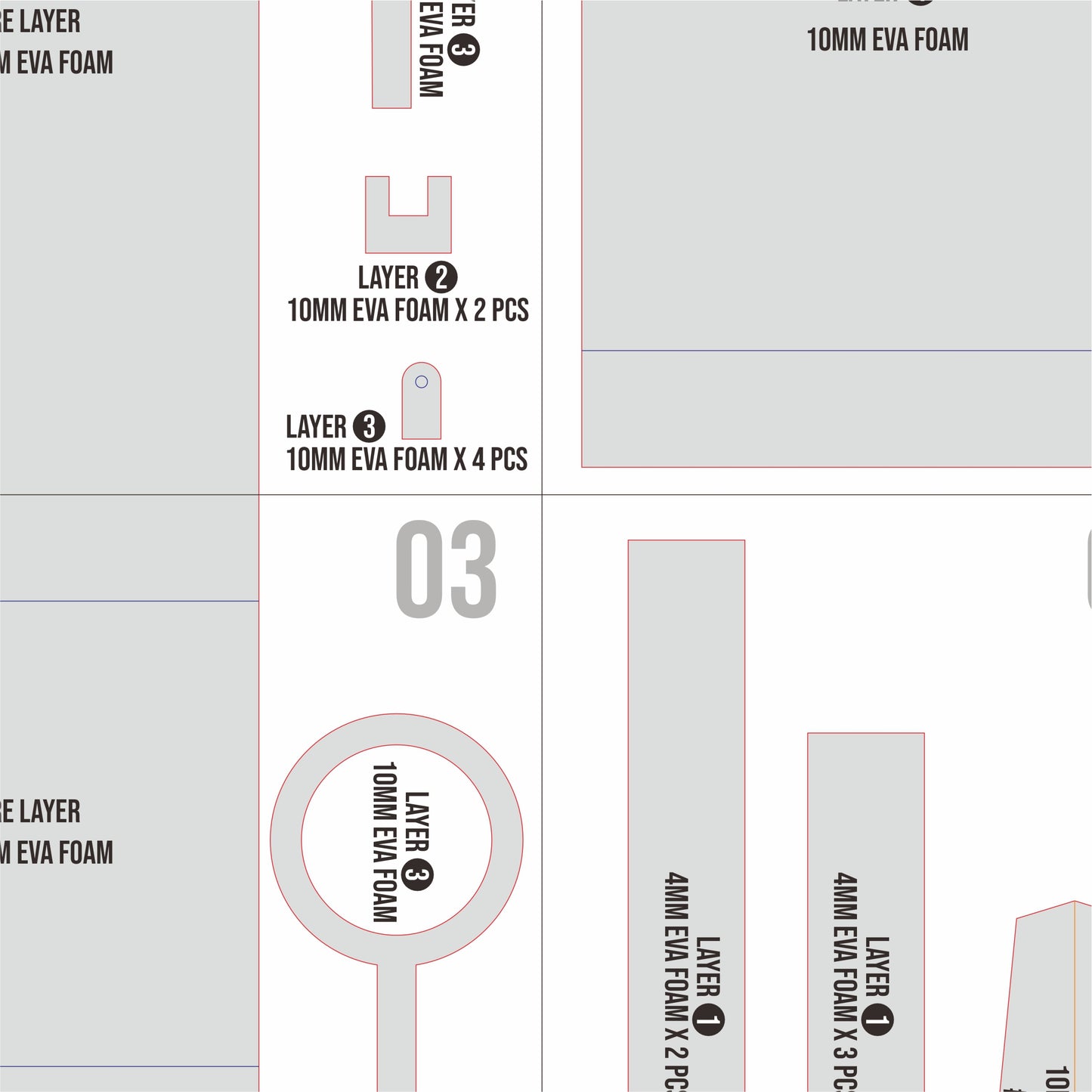 Tsav Weapon Prop Pattern Template – EVA Foam Pattern for Cosplay and DIY Builds Inspired by Sentenced to Be a Hero Anime
