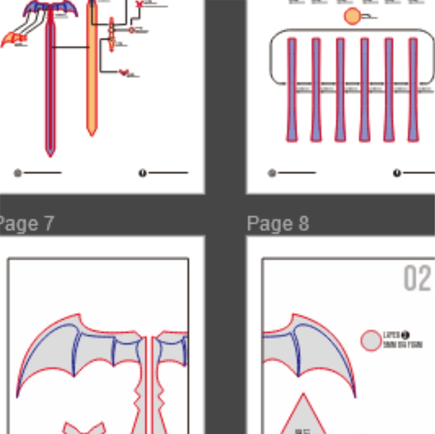 Umi’s Sword Prop Pattern Template – EVA Foam Pattern for Cosplay & DIY Builds Inspired by Magic Knight Rayearth