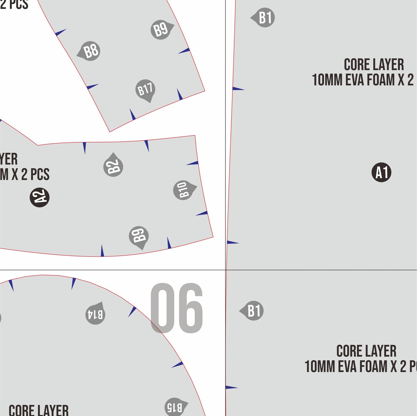 Uraraka Ochako Time Skip Armor Prop Pattern Template – EVA Foam Pattern for Cosplay and DIY Builds Inspired by My Hero Academia Anime