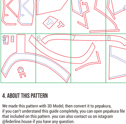 Prop Pattern: Vi Chestplate from Arcane League of Legends Cosplay Template Blueprint PDF