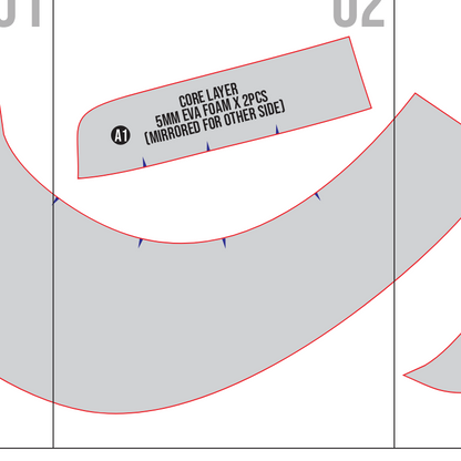 Villain Knight Armor Collar Pattern Template – EVA Foam Cosplay PDF for DIY Armor